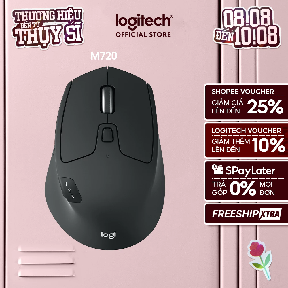 Chuột không dây đa thiết bị LOGITECH M720 Bluetooth