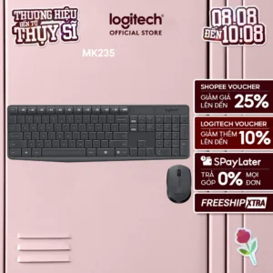Bộ bàn phím chuột không dây Logitech MK235