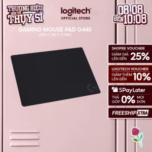 Bàn Di Chuột Chơi Gaming Cao Cấp Logitech G440 - Mousepad cứng, mặt vải, chống trượt, 340x280x3(mm)