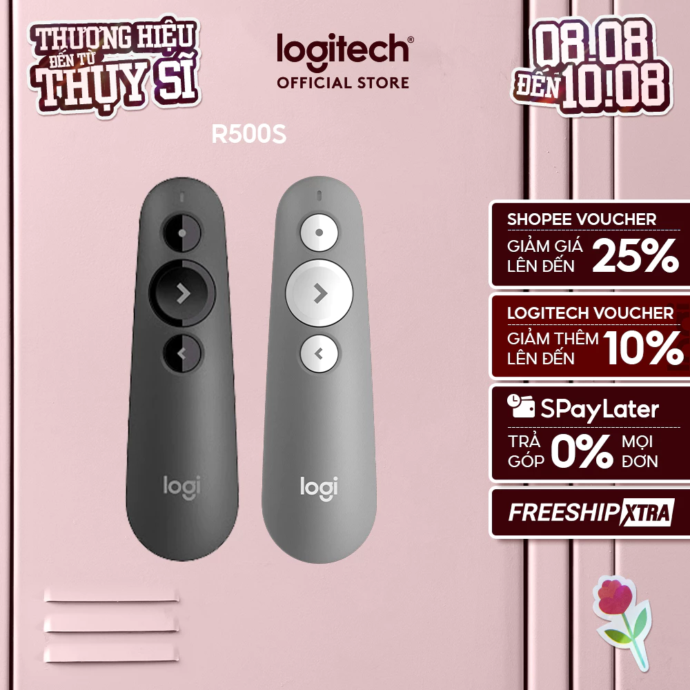 Bút trình chiếu laser LOGITECH R500s - Các nút bấm lập trình được