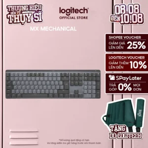 Bàn phím cơ không dây Logitech MX Mechanical – Tactile, chiếu sáng nền, sạc USB-C, mac OS | Win