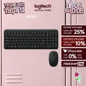 Combo Bàn phím & chuột không dây Bluetooth Logitech MK251 - dễ kết nối, thiết lập, thiết kế nhỏ gọn
