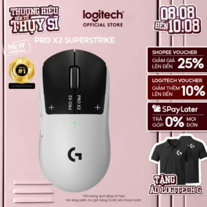Chuột Gaming không dây Logitech G Pro X2 SUPERSTRIKE LIGHTSPEED - Siêu nhẹ 61g, hiệu suất nhanh, USB-C