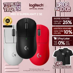 Chuột gaming không dây Logitech G PRO X SUPERLIGHT 2 SE - Chuẩn Pro-grade, nặng 60g, 5 nút lập trình, sạc USB-C