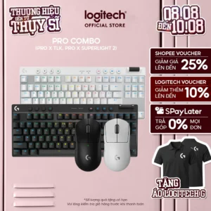 Combo chuột, phím gaming không dây Logitech G PRO X TKL LIGHTSPEED, PRO X SUPERLIGHT 2 LIGHTSPEED, 32K DPI, Hero 2, RGB