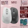 Chuột Bluetooth Logitech Signature Comfort M840 L - Nhấp êm ái, SmartWheel, Nút tùy chỉnh, tương thích Windows, OS