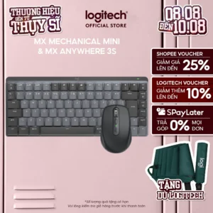 Combo Bàn phím Logitech MX Mechanical Mini và Chuột Logitech MX Anywhere 3s - Bluetooth, Sạc USB C