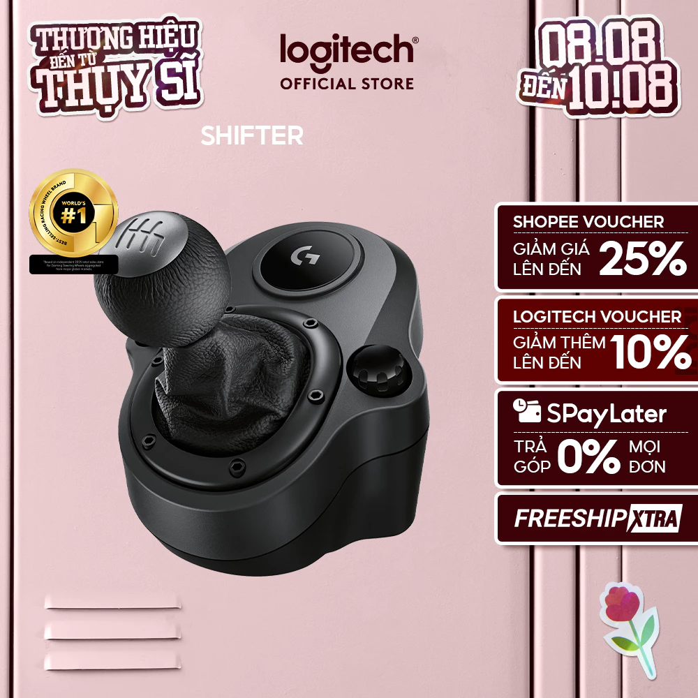 Logitech Shifter - Phụ kiện cần số chơi game sử dụng cho Vô lăng Logitech G29 & Logitech G923