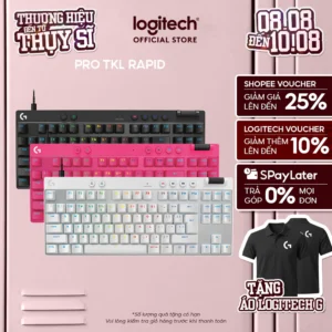 Bàn phím Game có dây Logitech G PRO X TKL RAPID, Analog switch từ tính, Rapid Trigger, KEYCONTROL