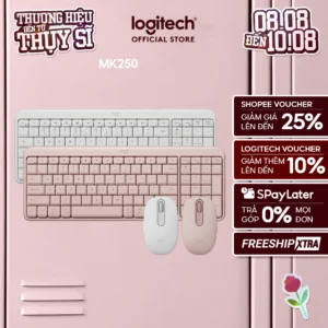 Combo Bàn phím & chuột không dây Bluetooth Logitech MK250 - dễ kết nối, thiết lập, thiết kế nhỏ gọn