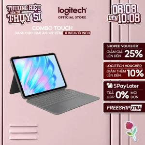 Bao da kèm Bàn phím Combo Touch Logitech cho iPad Air 11 inch (M2 & M3), iPad Air 5 (2022) & Ipad Air 13 inch (M2)