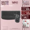 Combo Bàn phím và Chuột không dây Logitech Signature Comfort Plus Combo MK880, bàn phím thoải mái kèm kê tay, Silent