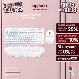 Combo gaming không dây Logitech G Aurora, bàn phím gaming G715 TKL Aurora,Chuột game G705 Aurora