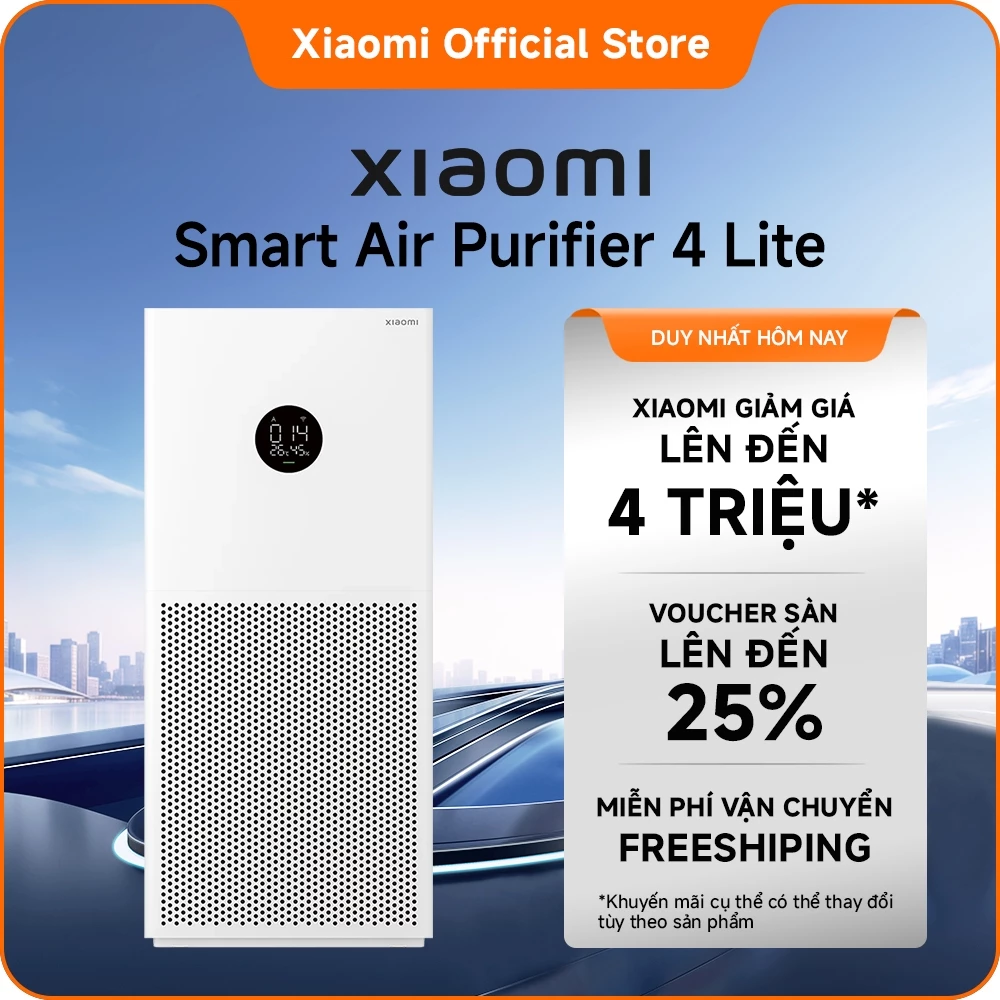 Máy lọc không khí Xiaomi Smart Air Purifier 4 Lite|Lọc hạt mịn 0.3μm, điều khiển cực tiện lợi I Khử mùi