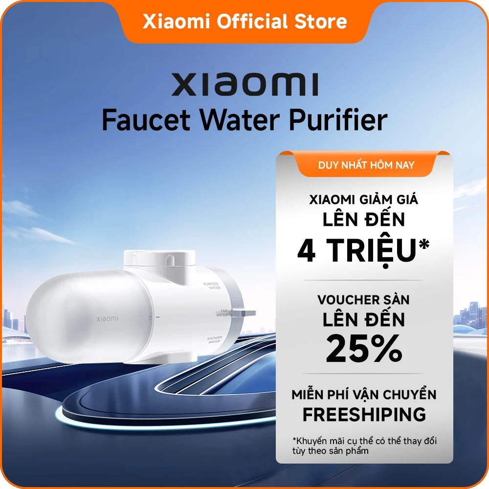 Xiaomi Faucet Water Purifier|4 lõi lọc trong 1 thiết bị|Hệ thống lọc 5 tầng|Khử clo dư hại để an tâm dọn dẹp, nấu nướng