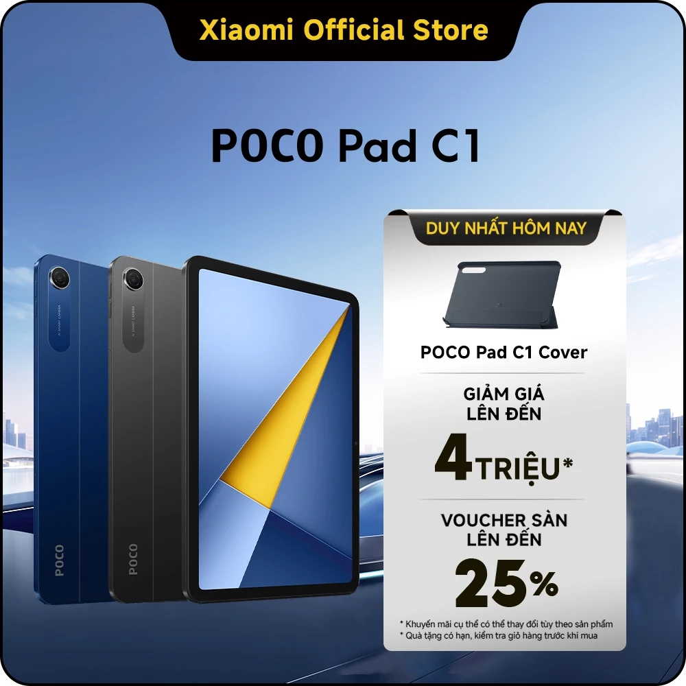 POCO Pad C1 (4GB+64GB| 6GB+128GB) | Màn hình 9.7" 2K 120Hz | Pin khủng 7600 mAh(typ)