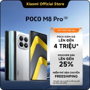 Điện thoại thông minh POCO M8 PRO 5G (8+256GB|12+512GB)|Pin 6.500mAh (typ) siêu lớn|Màn hình AMOLED CrystalRes 1.5K