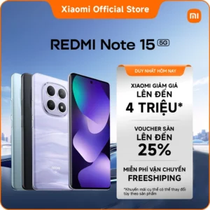 Điện thoại thông minh Redmi Note 15 5G (6+128GB|8+256GB)|Pin 5520mAh với thiết kế mỏng nhẹ