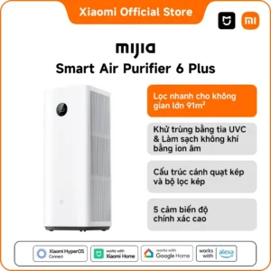Máy lọc không khí thông minh Mijia Smart Air Purifier 6 Plus I Lọc nhanh cho không gian lớn 91㎡ I Điều khiển thông minh