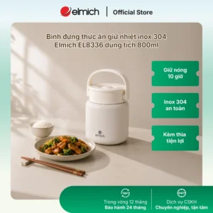Bình đựng thức ăn giữ nhiệt inox 304 Elmich EL8336 dung tích 800ml ( Phiên bản nâng cấp bình 3671)