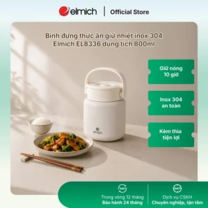 Bình đựng thức ăn giữ nhiệt inox 304 Elmich EL8337 dung tích 650ml