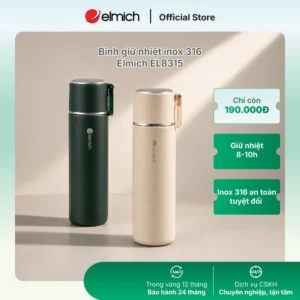 ( Độc quyền chỉ có trên Shopee ) Bình giữ nhiệt inox 316 Elmich EL8315 dung tích 480ml