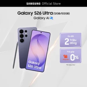 Điện thoại Samsung Galaxy S26 Ultra, 12GB/512GB, Privacy Display, Chip Snapdragon, Galaxy AI Phone, Camera 200MP