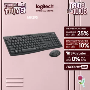 Combo Bàn phím và chuột không dây Logitech MK295 Silent - Giảm ồn, có phím số, bền bỉ