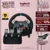 Vô lăng đua xe Logitech G29 Driving Force và bàn đạp thép không gỉ, tay lái bọc da, phù hợp PS5, PS4
