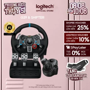 Combo Vô Lăng Logitech G29 Driving Force Và Cần số Logitech SHIFTER