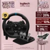 Vô lăng & bàn đạp chơi game Logitech G923 - Phản hồi lực TRUEFORCE, ly hợp kép, tay cầm bọc da
