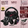 Combo Vô lăng Logitech G923, Cần Số Logitech Shifter và Tai nghe Astro A20 - Phản hồi lực TRUEFORCE 1000Hz
