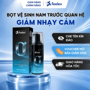 Bọt Vệ Sinh Trước Quan Hệ Feelex 0 Độ 100ml - Mát lạnh tức thì, Giảm Nhạy Cảm, Giúp Nam Giới Duy Trì Phong Độ Và Tự Tin