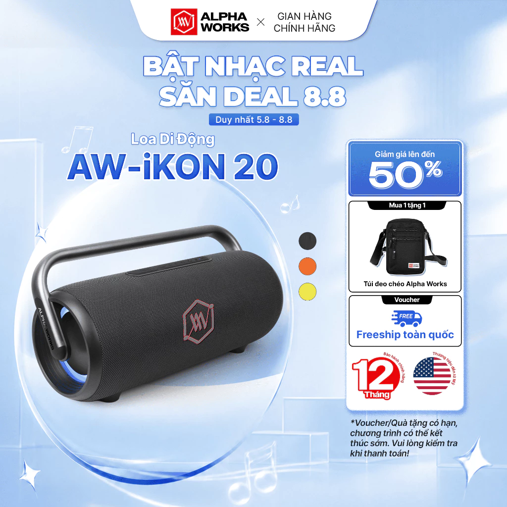 Alpha Works iKON 20 – Loa Di Động Công Suất Lớn, Nhạc REAL Bật Chất