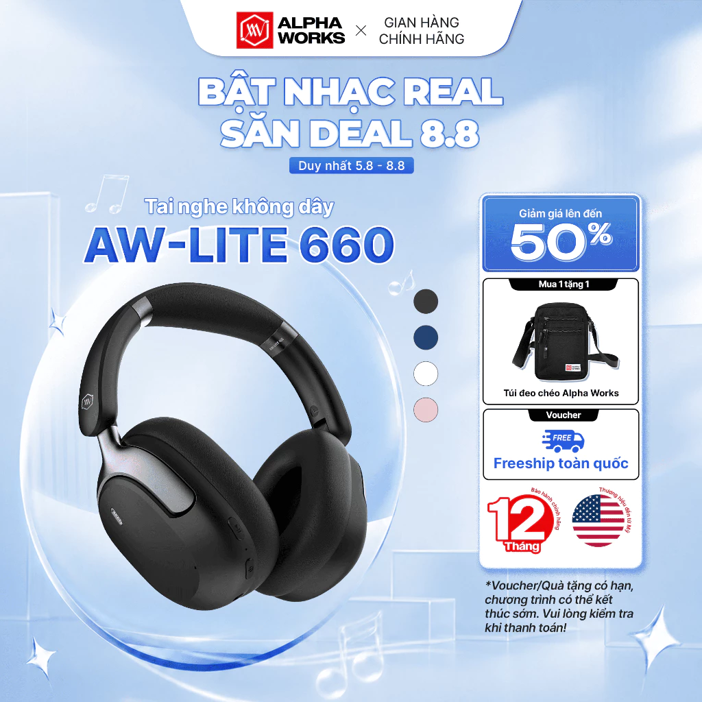 Tai Nghe Không Dây Alpha Works LITE 660 - Hàng Chính Hãng