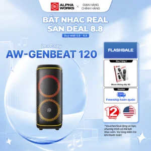 [TẶNG MIC A6] Loa Party Alpha Works GENBEAT 120 - Hàng Chính Hãng