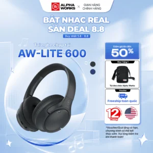 Tai Nghe Chụp Tai Không Dây Alpha Works Lite 600 Nghe Nhạc Tới 40H Bluetooth 5.4 Màng Loa 40mm