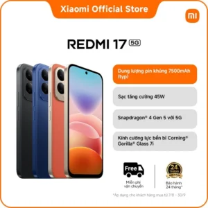 REDMI 17 5G (4GB+128GB|4GB+256GB) |Pin khủng 7500mAh (typ) |Bộ xử lý Snapdragon® 4 Gen 5 hỗ trợ 5G|Đèn LED RGB