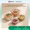 Hộp thủy tinh bảo quản thực phẩm Elmich EL4014 dung tích 310/ 530/ 800/ 1100ml