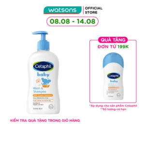 Sữa Tắm Gội Trẻ Em Cetaphil Baby Organic Calendula Tinh Chất Hoa Cúc 400ml