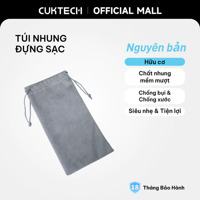 Củ Sạc Nhanh CUKTECH GaN 40W Siêu Nhỏ Gọn Chân Gập Không Nóng Máy Cho iP 17/16/15/iPad Air/Xiaomi 17/Samsung S26