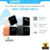 [SVIP] Củ Sạc Nhanh Anker Nano 45W | Màn Hình LED | Chân gập 180° | Sạc iPhone 15/16/17, Samsung, iPad - A121D