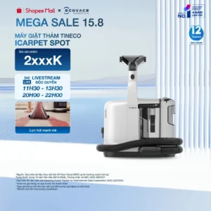 Tineco iCarpet Spot Máy giặt thảm | Công suất 300W | Đầu hút đa dạng | Làm sạch thảm, sofa, chăn, ga, gối,...