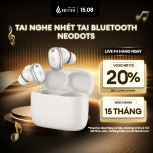 Tai Nghe Bluetooth Nhét Tai EDIFIER NEODOTS - Bluetooth 5.4 - Chống Ồn Chủ Động - Kết Nối 2 Thiết Bị - 15 Tháng Bảo Hành