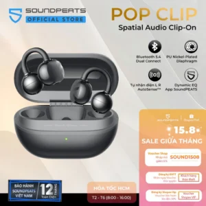 Tai Nghe True Wireless SoundPEATS POP Clip | Open Ear Clip-On | Âm Thanh Định Hướng | Bluetooth 5.4