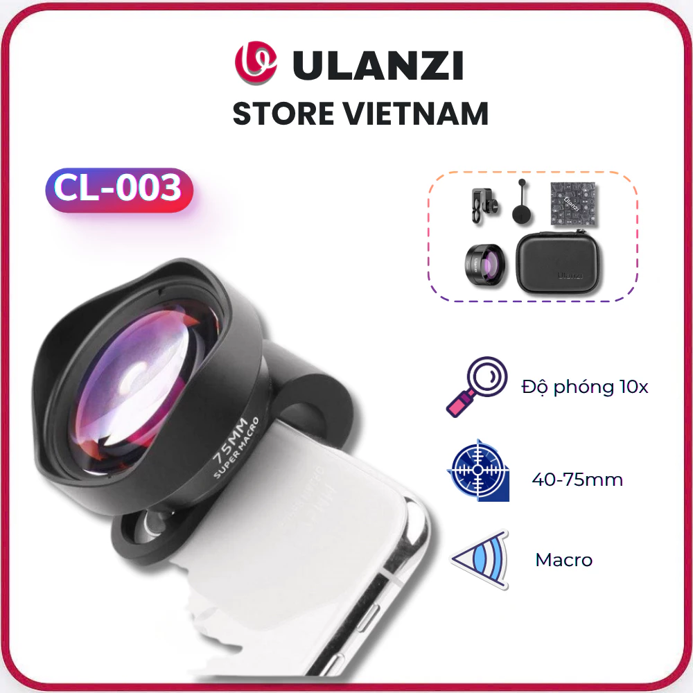 ULANZI 75MM MACRO LENS - Lens dành cho Điện thoại