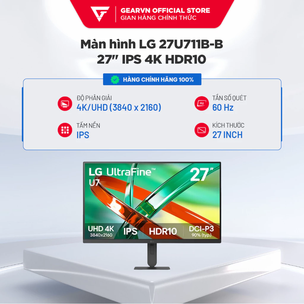 Màn hình LG UltraFine 27U711B-B 27 inch UHD 4K HDR10 60Hz 5ms GTG BH 24 Tháng