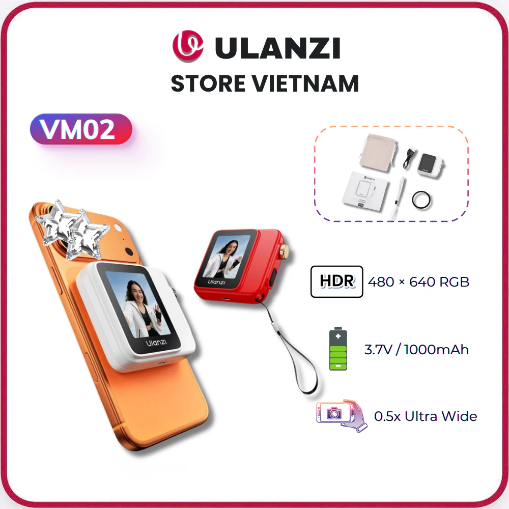 Ulanzi VM02 - Màn Hình Selfie Không Dây, Có Magsafe