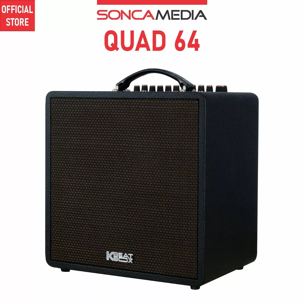 ACNOS QUAD 64 Loa Karaoke di động xách tay, Kèm 2 Micro, Bảo Hành 12 tháng