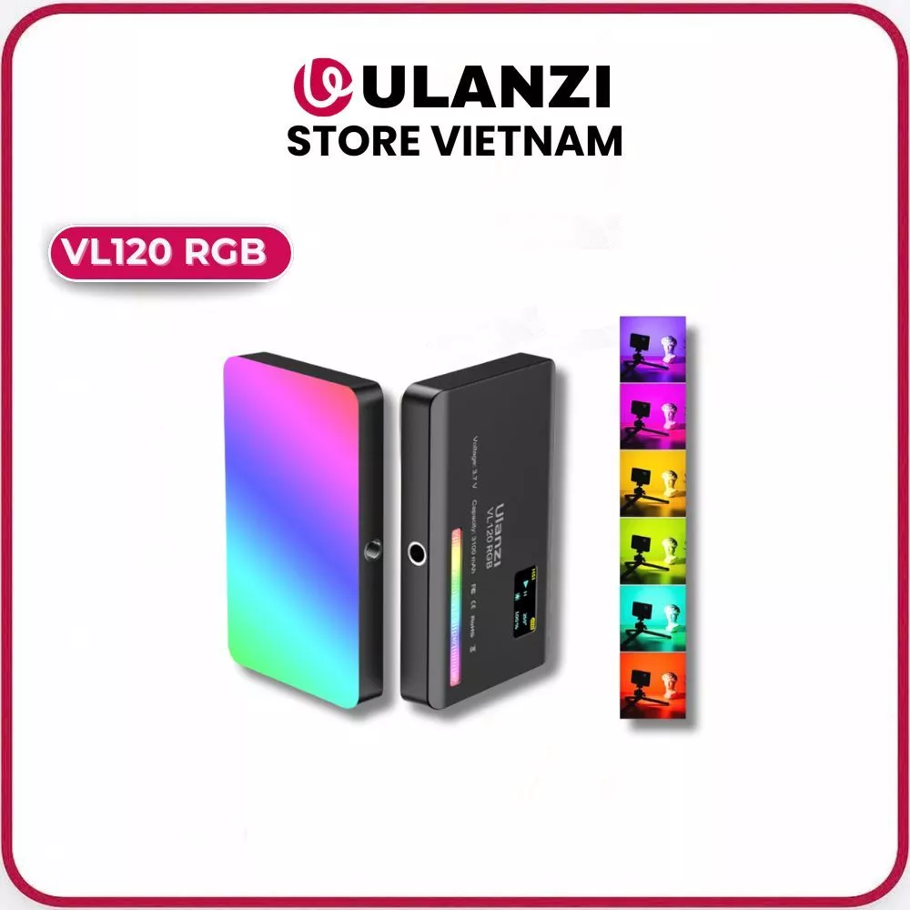Ulanzi VL120 RGB – Đèn LED quay phim đổi màu RGB 20 hiệu ứng, Pin 3100mAh (2495)